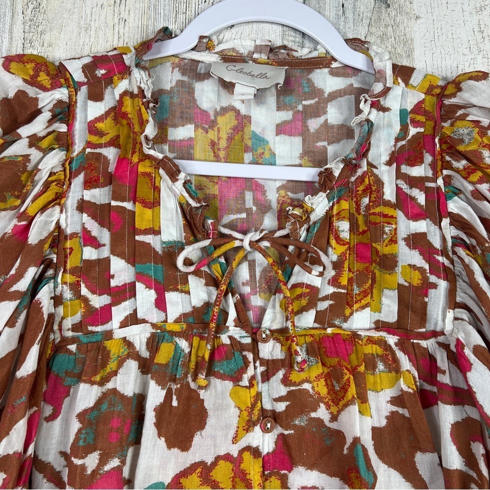 Cleobella Zola Blouse Women's Large Shea Multi Floral Art Print MSRP $296 - Picture 10 of 17